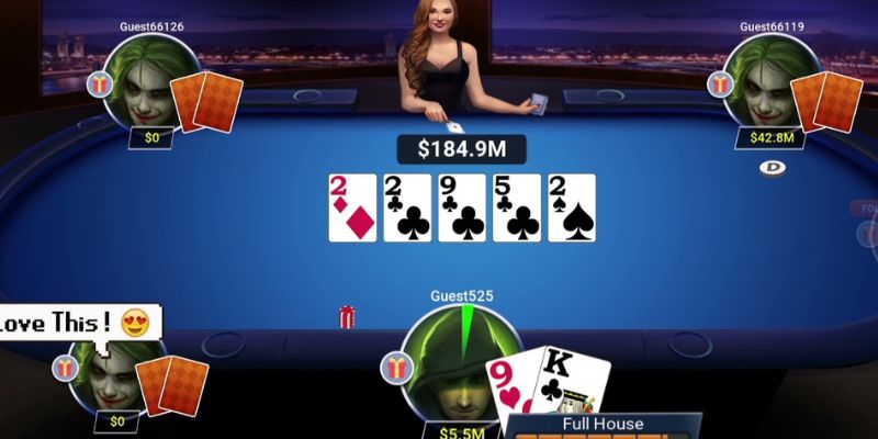 Trò chơi Poker mang đến những vòng đấu hồi hộp, kịch tính