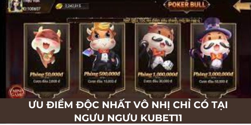 Ưu điểm độc nhất vô nhị chỉ có tại ngưu ngưu Kubet11