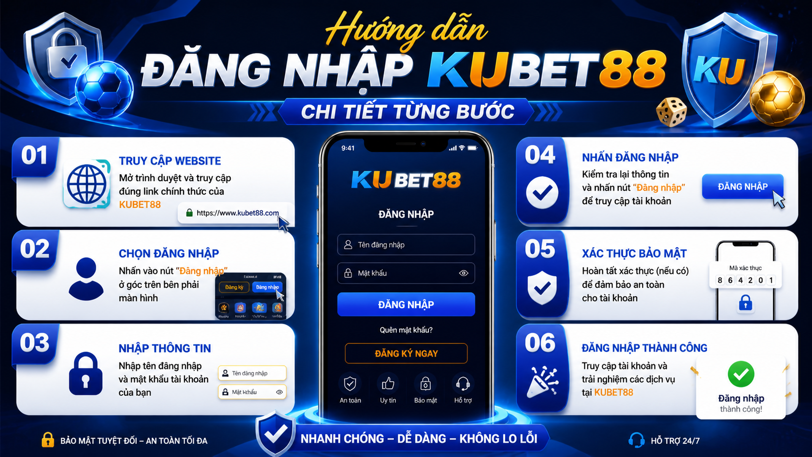 Hướng dẫn đăng nhập kubet88 chi tiết từng bước