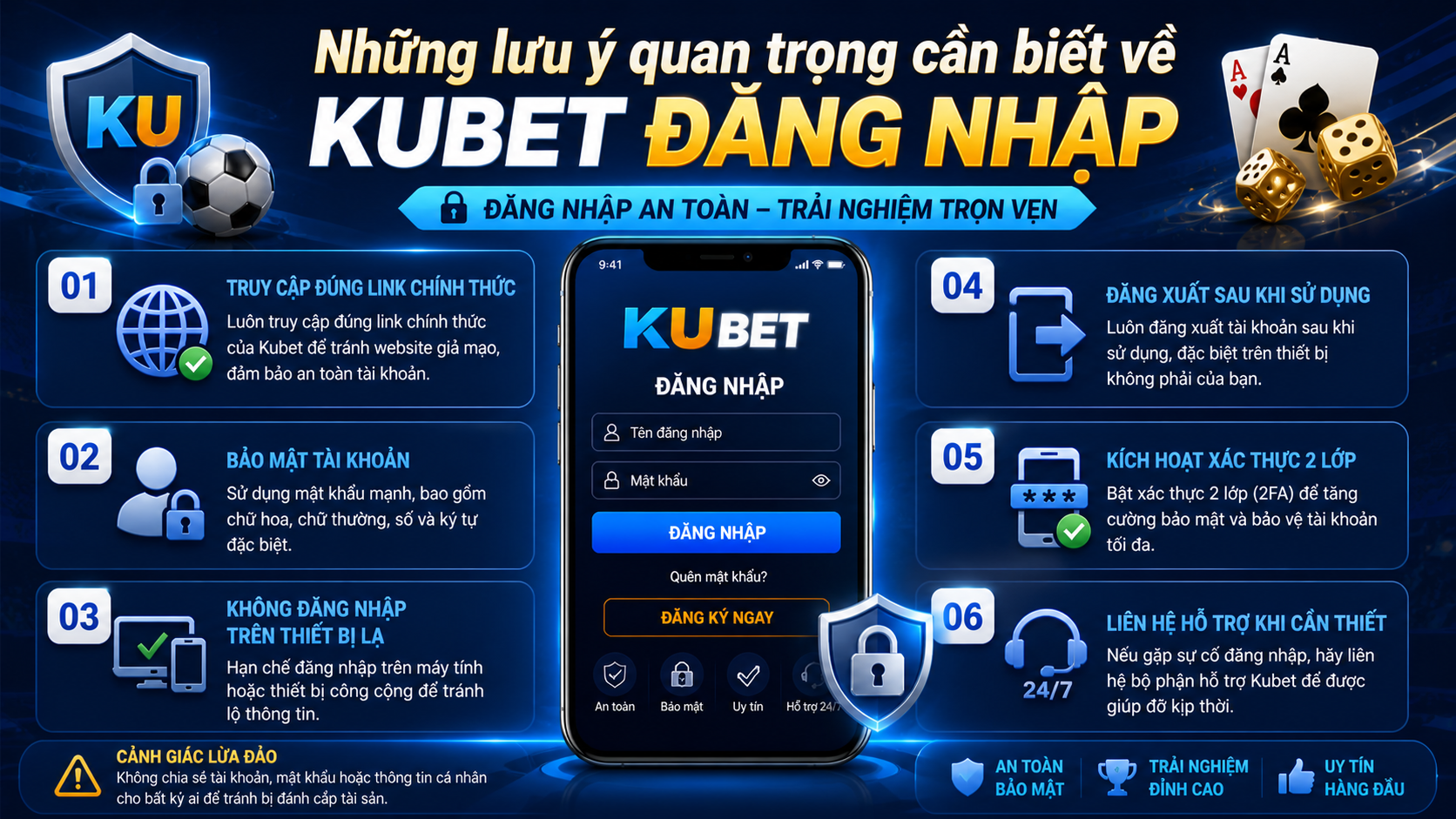 Những lưu ý quan trọng cần biết về Kubet đăng nhập